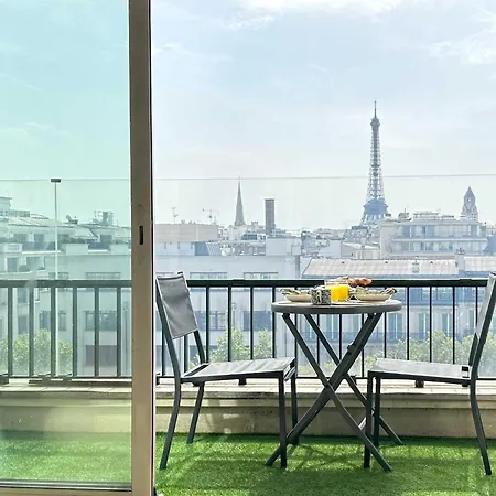Champs - Elysees View Studio With Balcony - Ac For 3 Apartment Paris